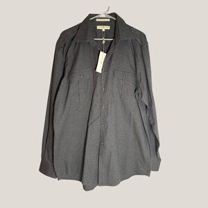 NWT Joseph Abboud Men's Gray Chamois Shirt, Large
